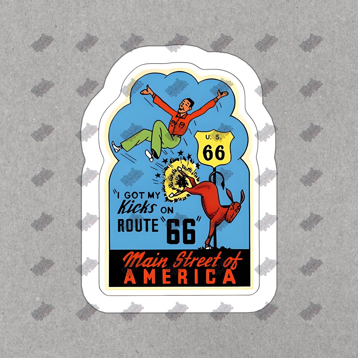 Vintage Route 66 Vinyl Sticker Retro Americana Decal Perfect for #668242