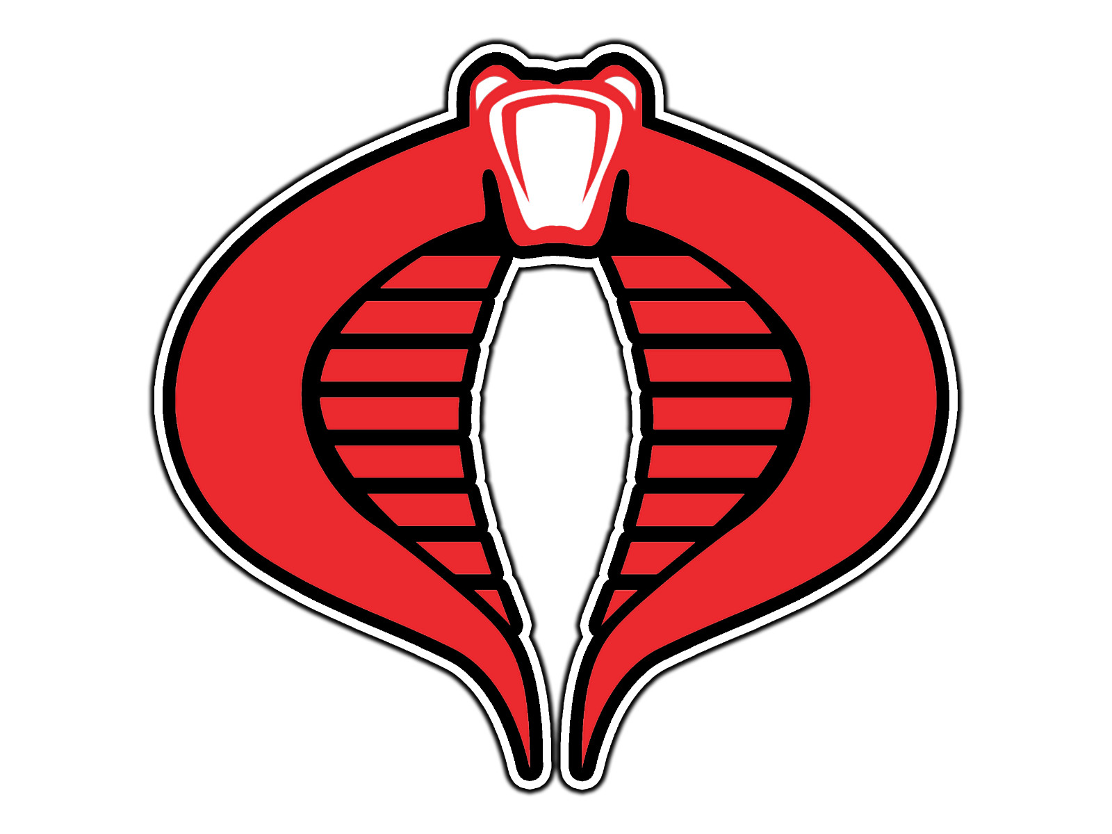 #0720 G.I. Joe Red Cobra Logo Waterproof Vinyl Sticker Decal Die-Cut