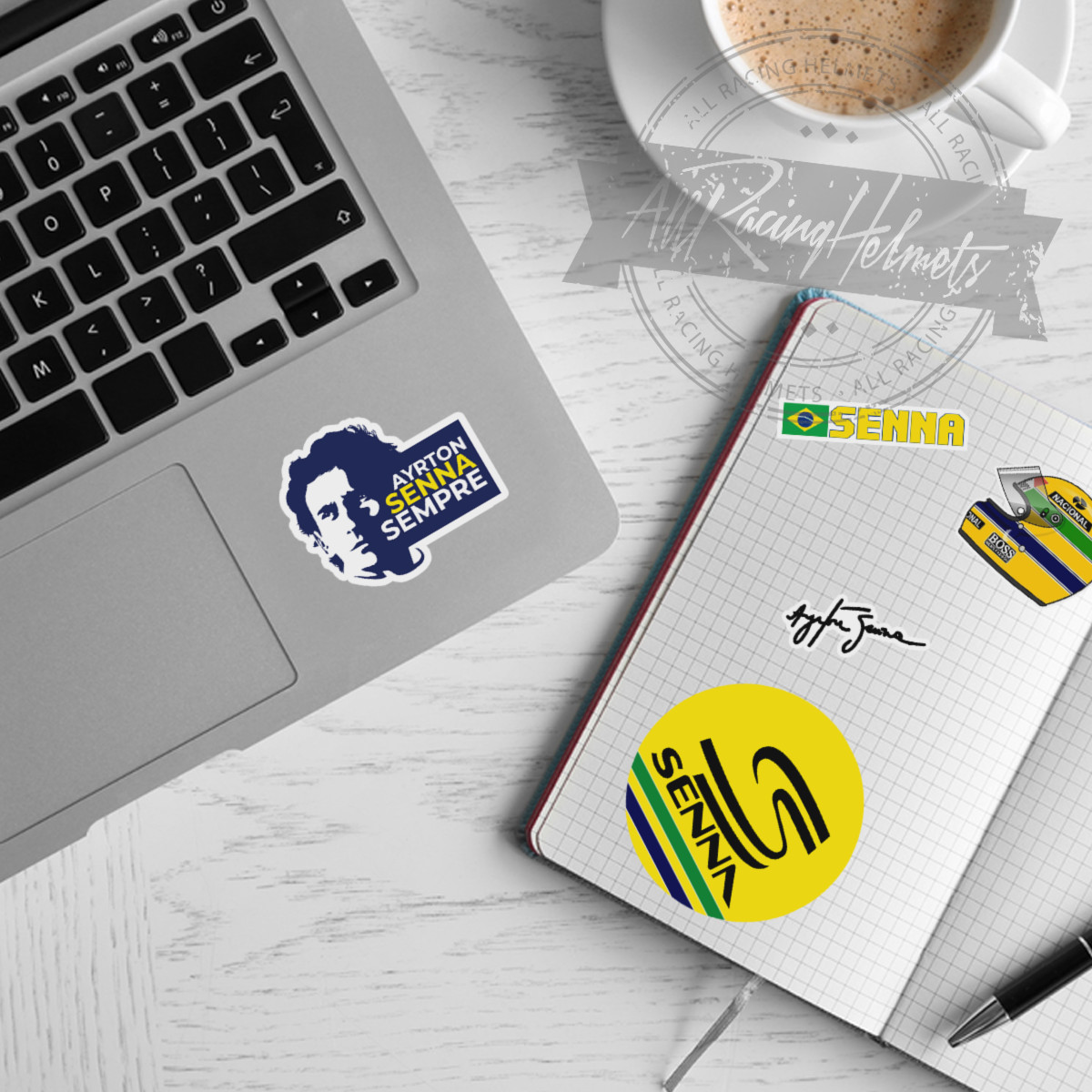 Ayrton Senna F1 Formula One A4 Vinyl Decal Sticker | Racing | Indoor Outdoor