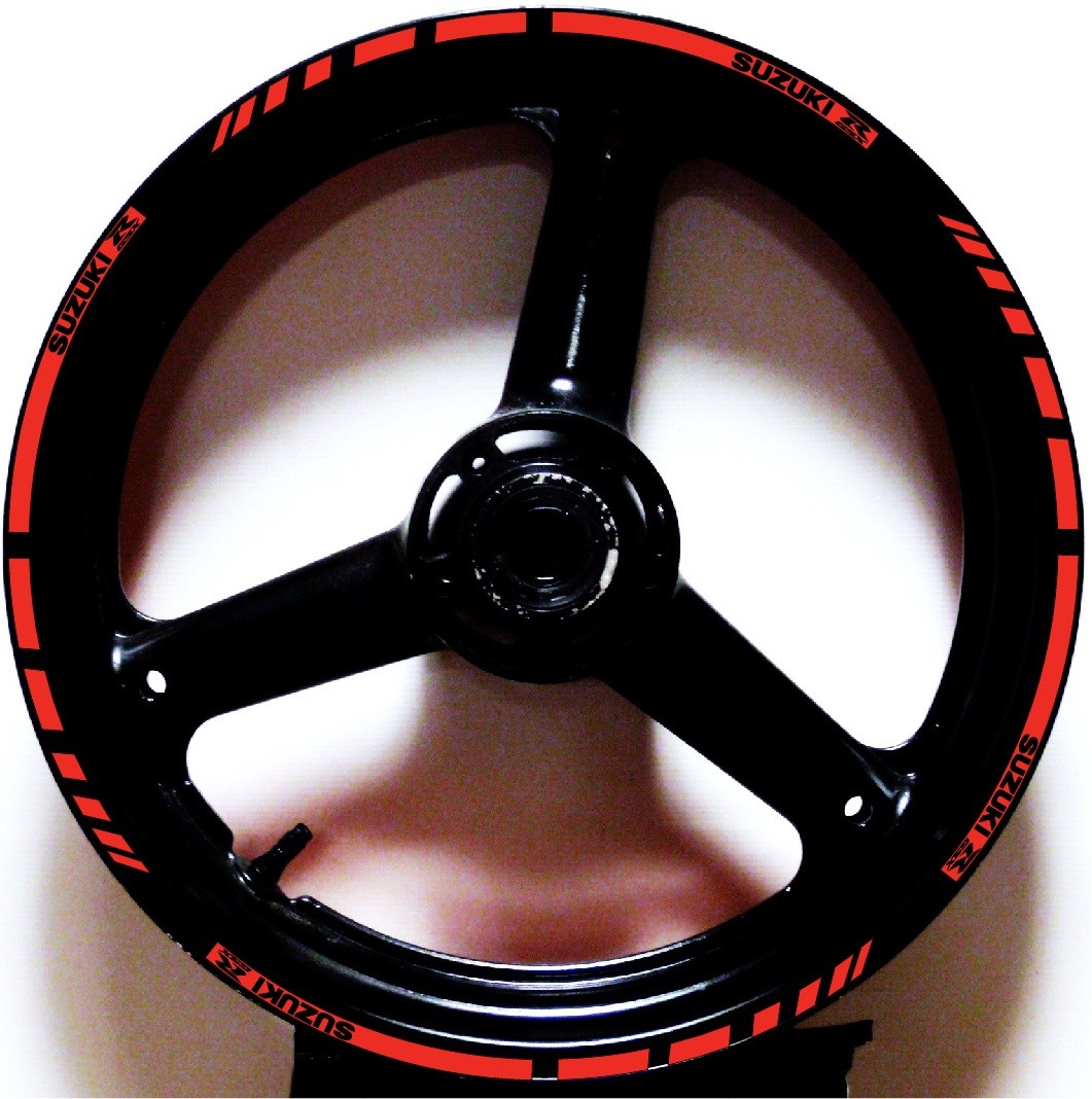 CUSTOM 2 TONE GP RIM STRIPES WHEEL DECALS TAPE STICKERS SUZUKI GSXR 600 750 1000
