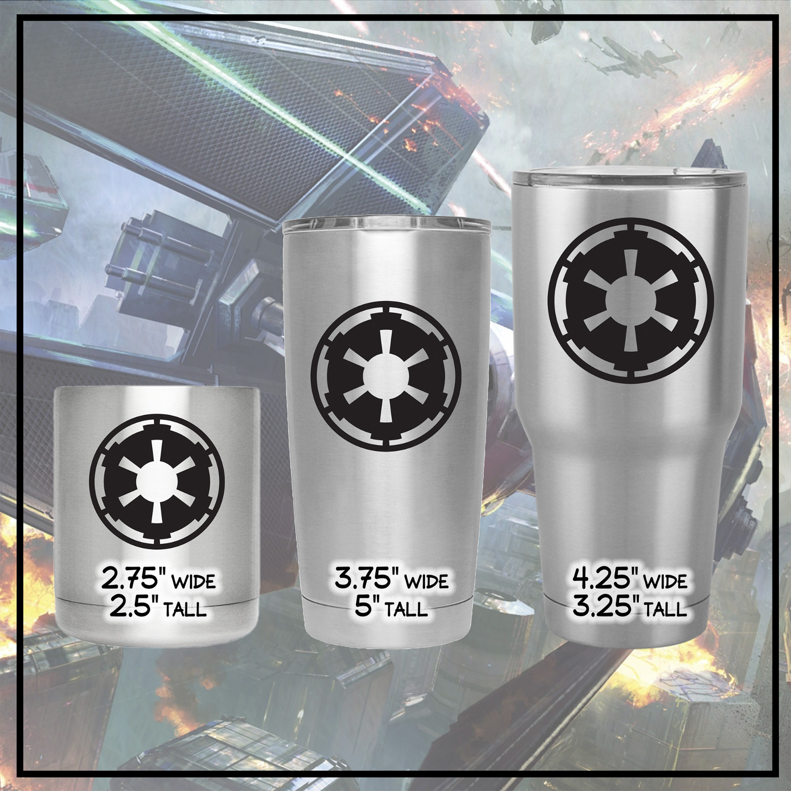 Star Wars Empire Decal – 18 Colors & Multiple Sizes