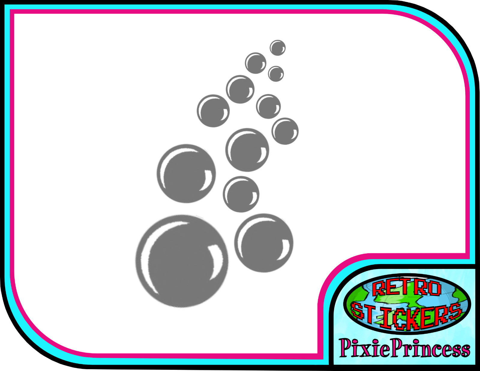 Bubbles A Vinyl Stickers Wall Bathroom Shower Window Mirror Home Tile Art Decal