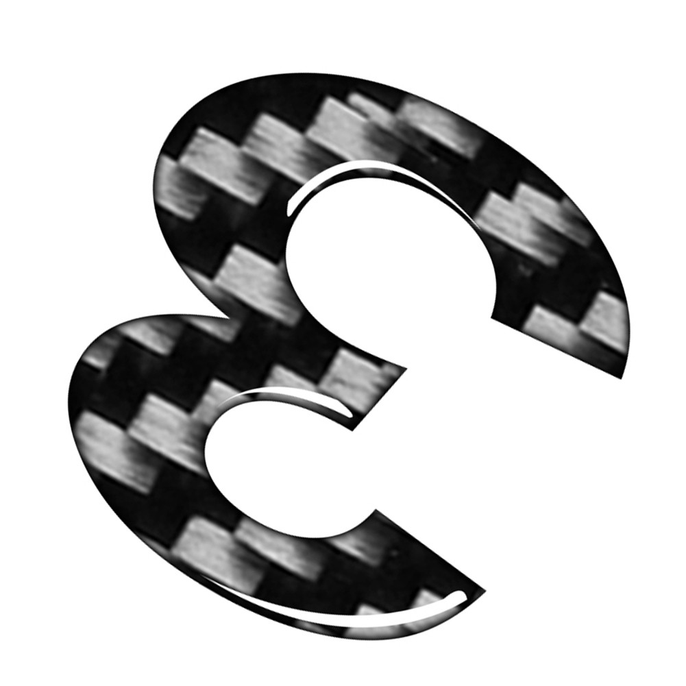 Window Door Wall Car Badge Emblem Number Signs Decals Stickers 3 Carbon Black