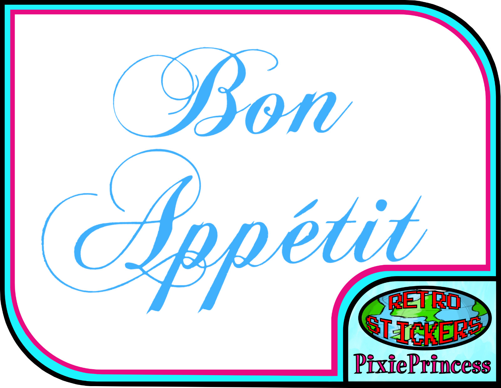 Bon Appetit A Vinyl Sticker Kitchen Dinning Room Food Wall Art Window Decal