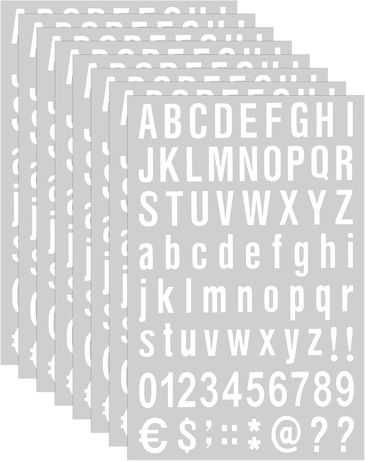 Versatile 8 Sheets Vinyl Letters & Numbers Kit for Mailboxes and Signs – 1 Inch