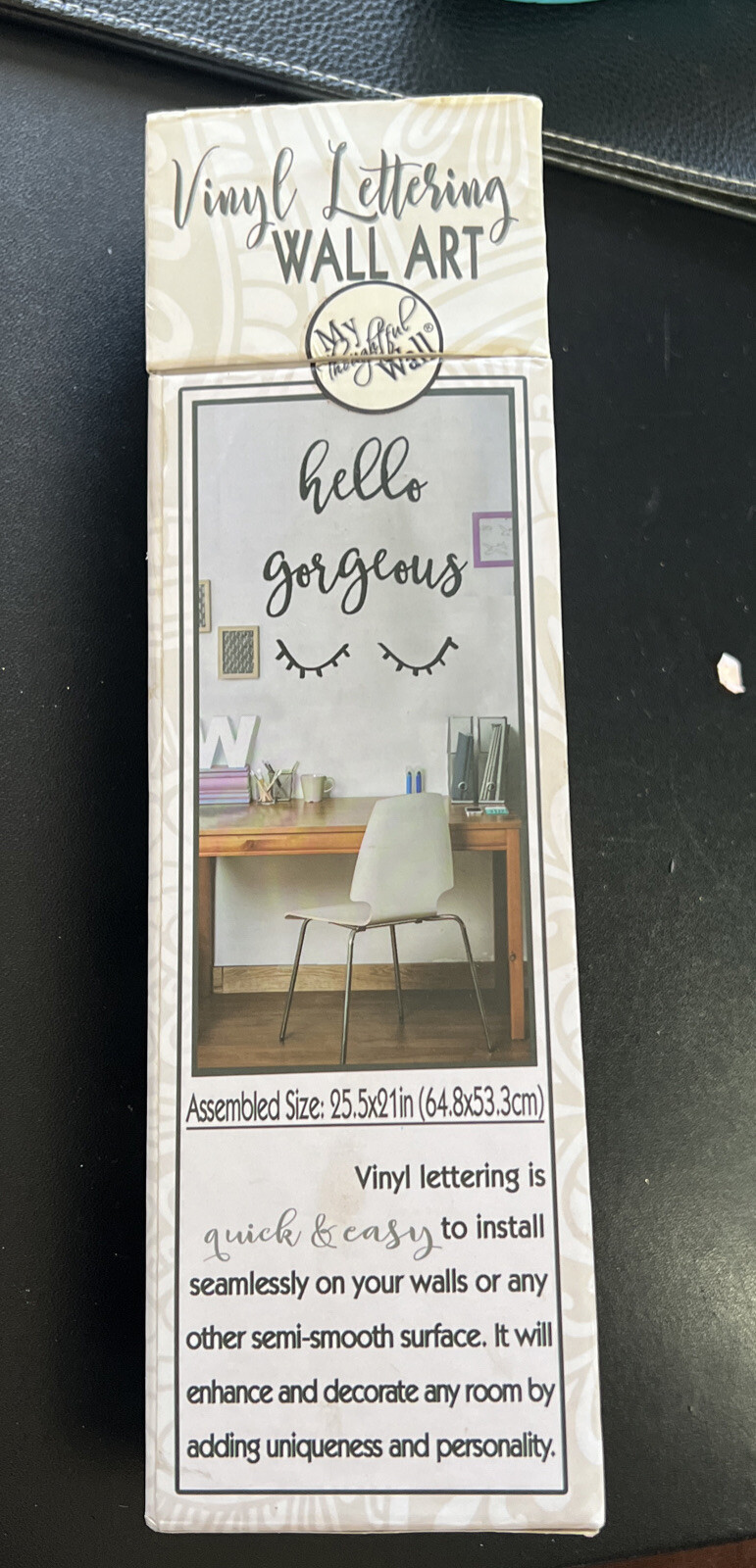 Hello Gorgeous Vinyl Lettering Wall Art for semi-smooth surface, Easy install