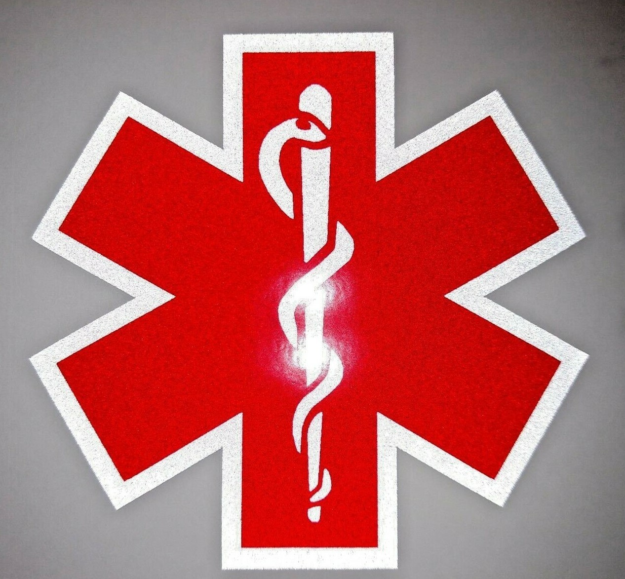 Red Reflective Vinyl Star Of Life Car or Fire Helmet Decal EMT multiple sizes