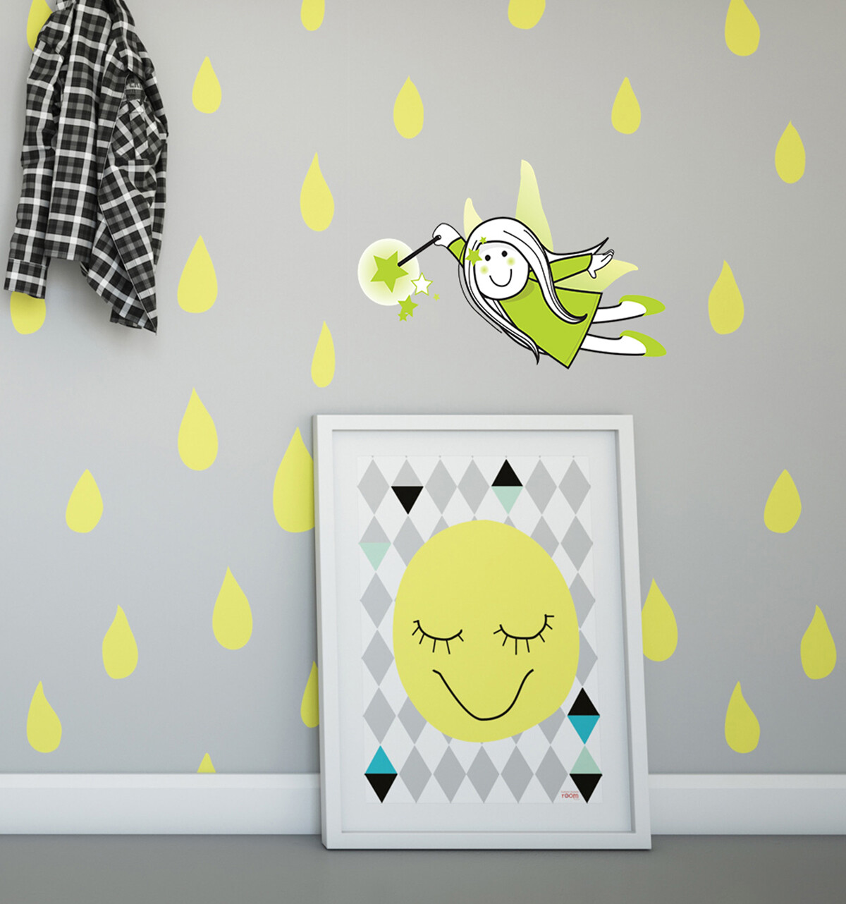 Faerie Wall Decal, Living Room Fairy Creature Decal, Sprite Princes Sticker