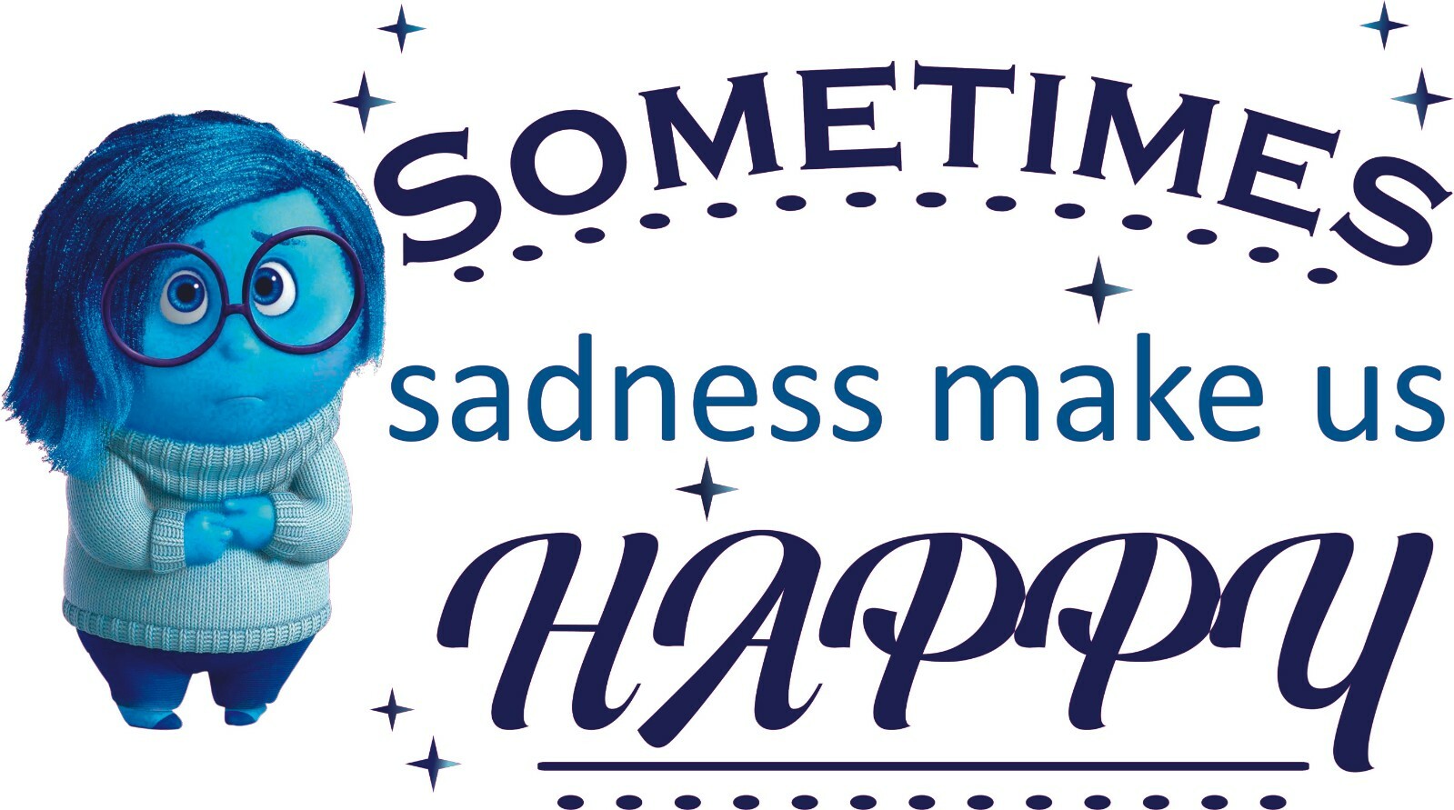 Children's Bedroom Vinyl Home Art Inside Out Sadness Wall Decal Quotes Stickers
