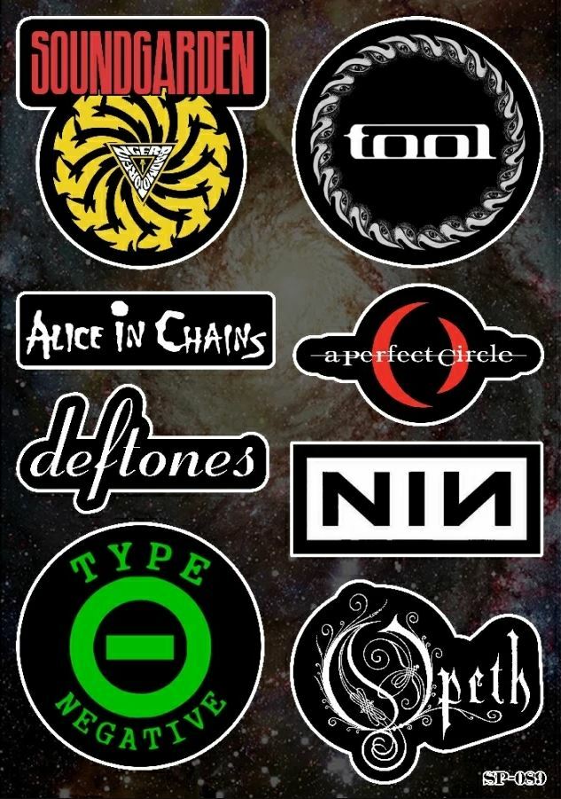 Metal Sticker Pack | Soundgarden Alice In Chains Opeth Type O Negative Tool