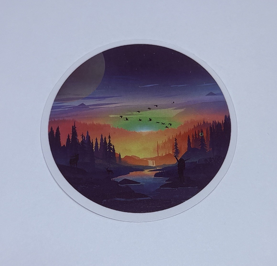 Nature Sunset Birds Forest Sticker Travel City Tour Art Decal Vinyl Souvenir Tc9