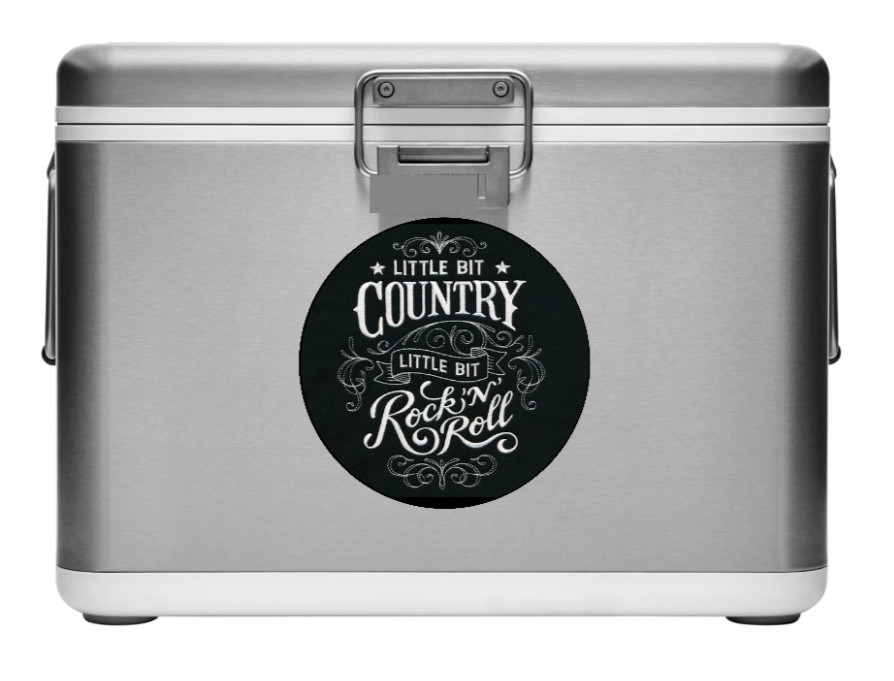 Music (Little Bit Country Little Bit Rock & Roll) 4" Vinyl Decal Car Cooler Bar