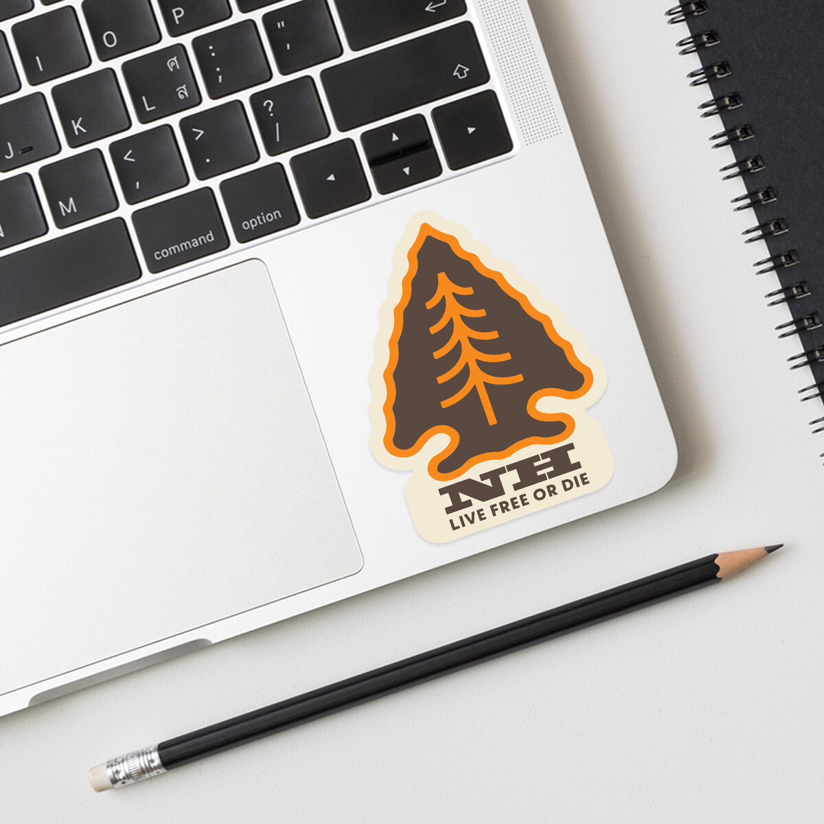 Vinyl Sticker; New Hampshire Arrowhead State Pride Die Cut Vinyl Sticker