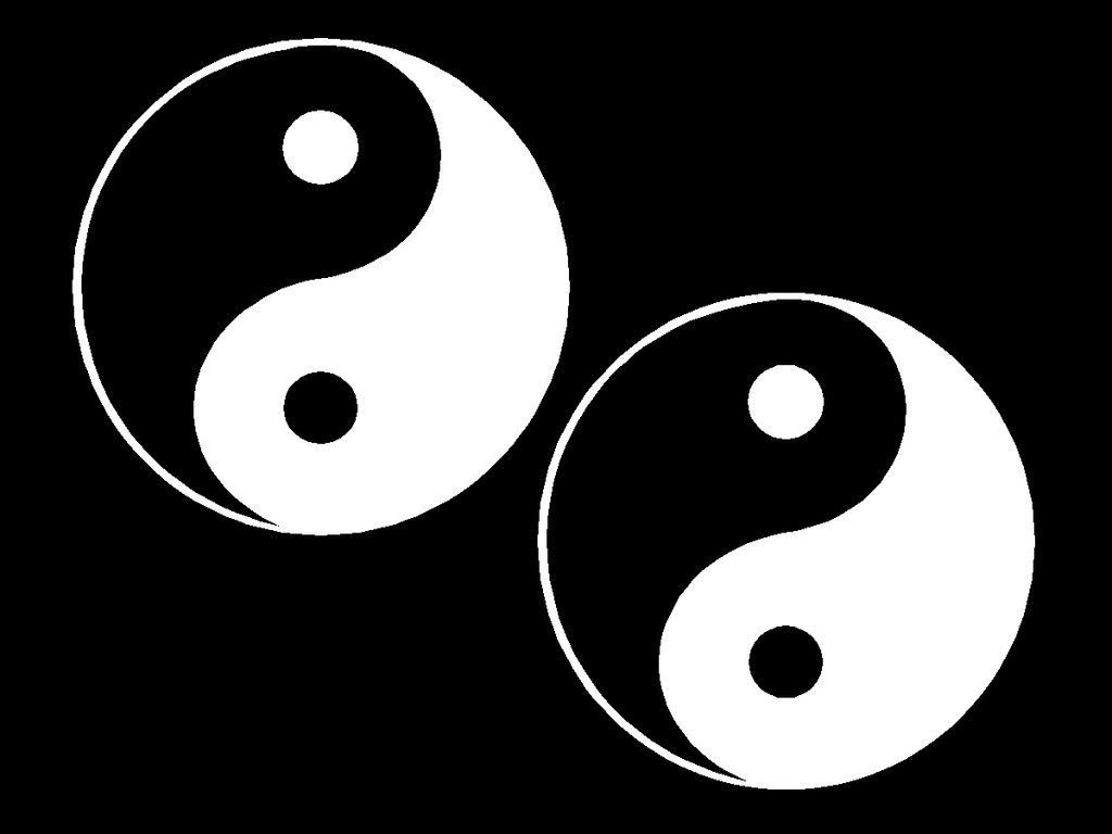 Yin Yang Symbols Decal Balance Decals Set of Two car window vinyl sticker