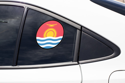 Kiribati Flag Circle Sticker Decal