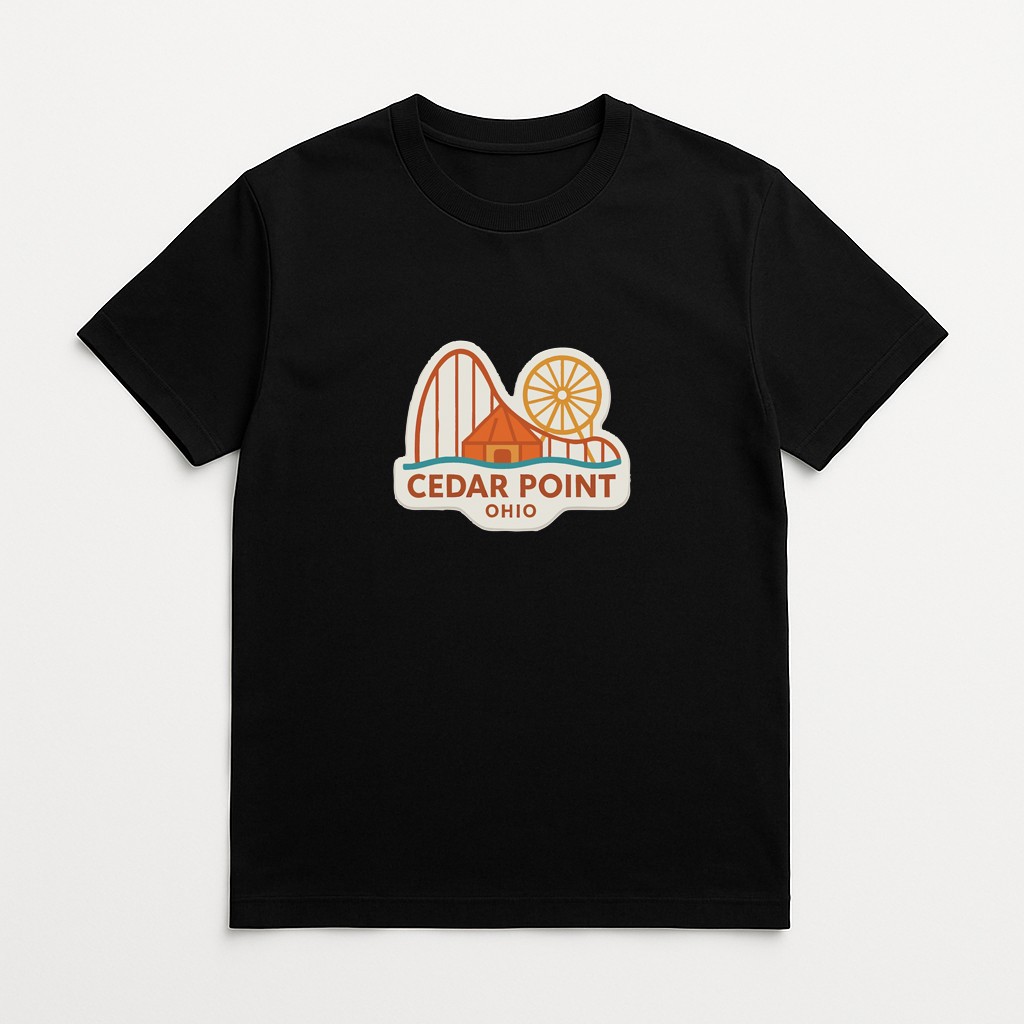 Cedar Point Ohio Iron On Heat Transfer Vinyl HTV Die-Cut Symbolic Landmark