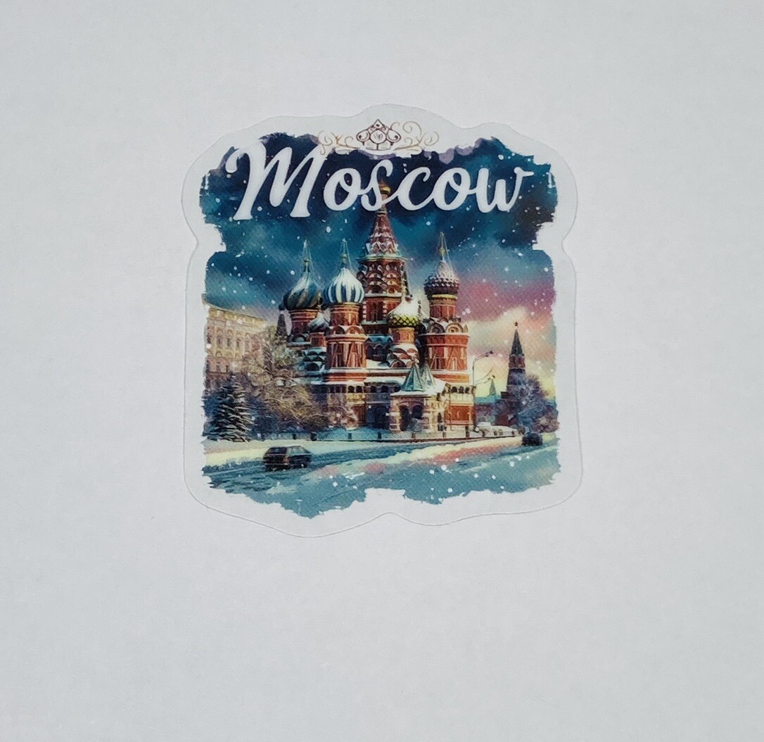 Moscow Russia Transparent Sticker Travel City Art Decal Vinyl Souvenir Tc6