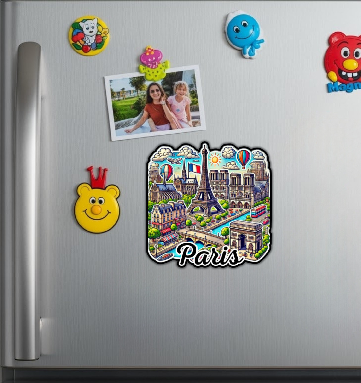 Paris France Fridge Magnet or Laptop Sticker