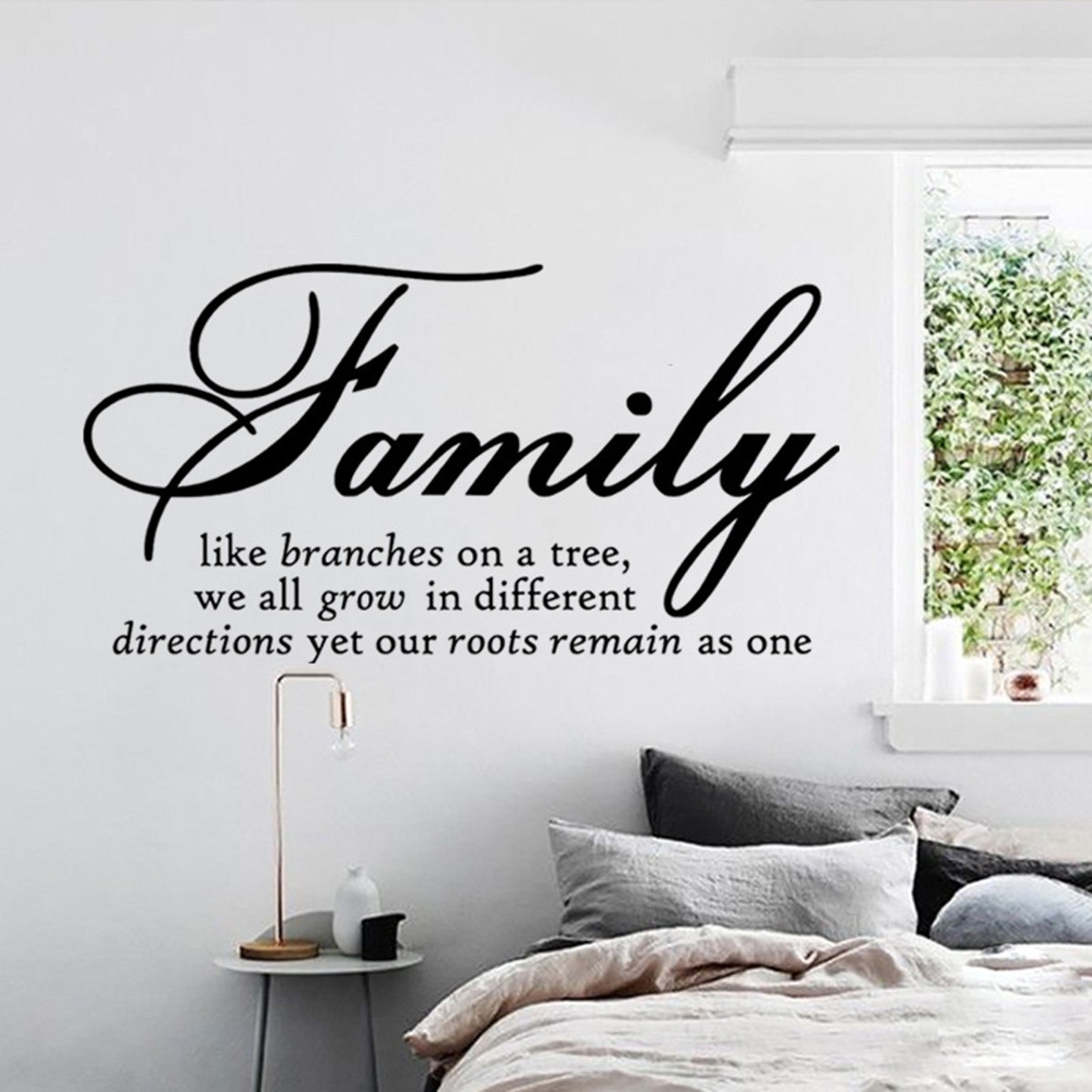 1pcs Creative Wall Sticker Black Decals Decor Family Like Branch Quote Removable