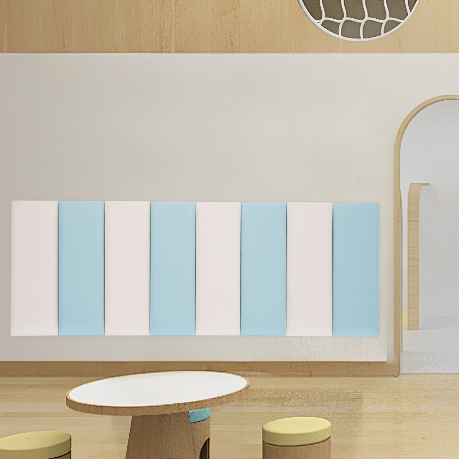 Wall Panels Pack of 8 Self-Adhesive Wall Panel, Anti-collision Wall Padding