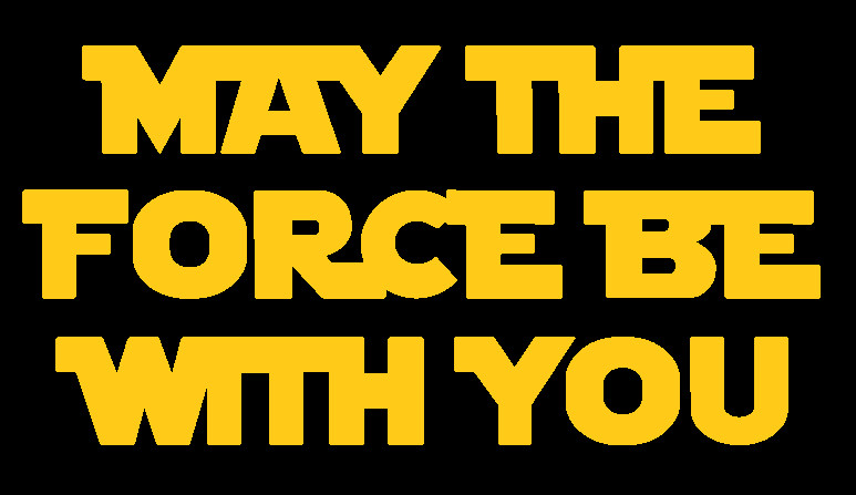MAY THE FORCE BE WITH YOU, JEDI, STAR WARS, Decal Sticker for Car, Laptop, Cover