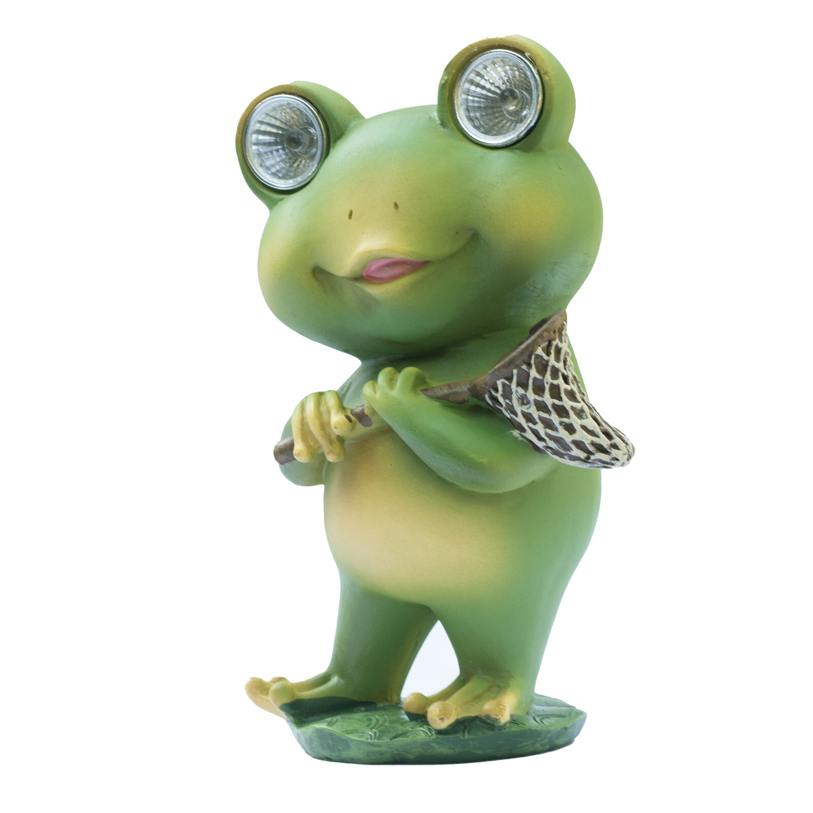 KRAFTSKALA Playful Solar-Powered Resin Adorable Frog Statue–Garden-Indoor Decor