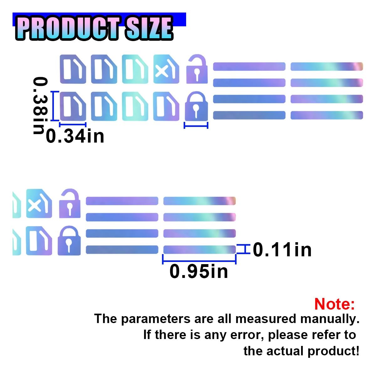 Car Glow Stickers Luminous Button Decals Set