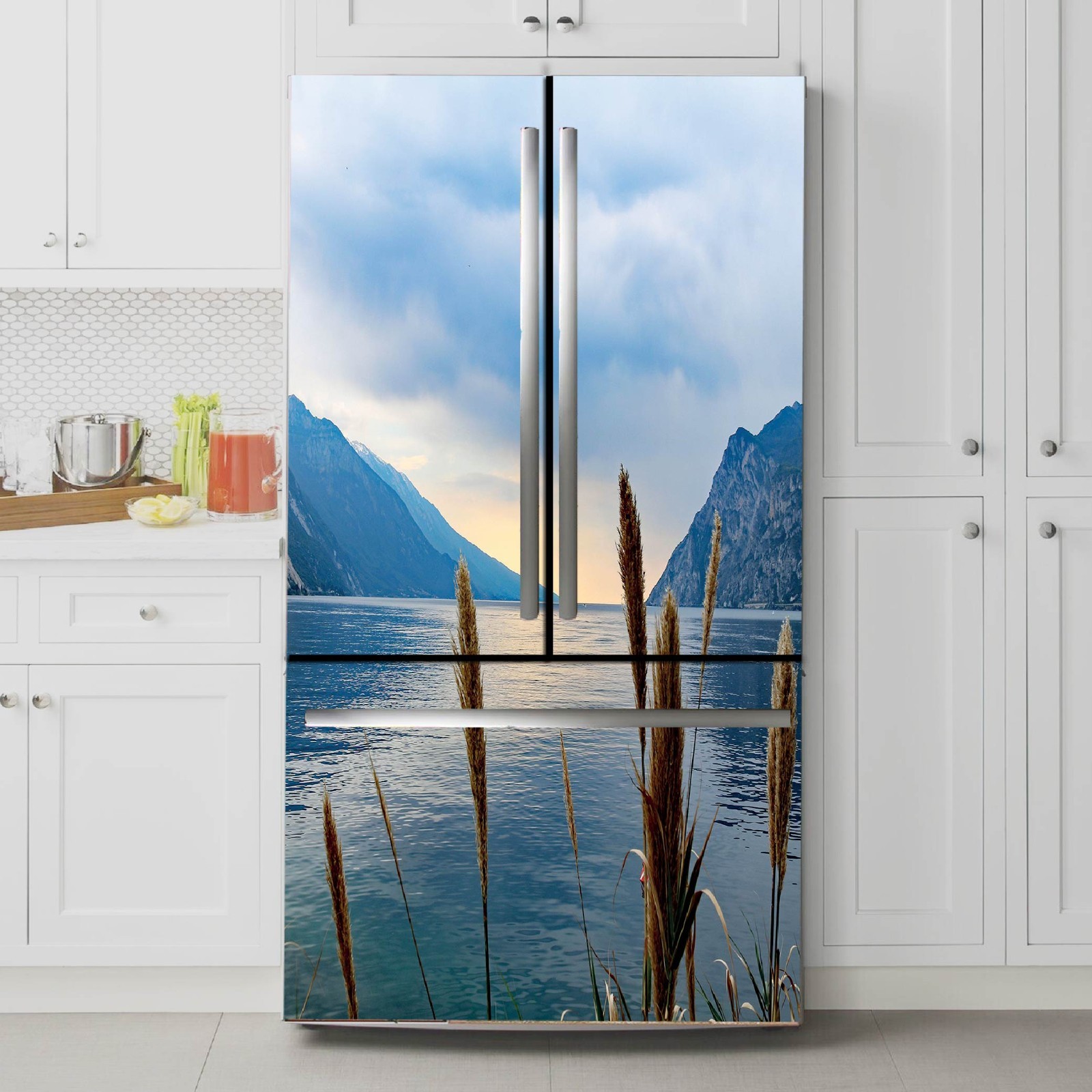 Nature Refrigerator Wrap, Peel and Stick Fridge Cover Decor