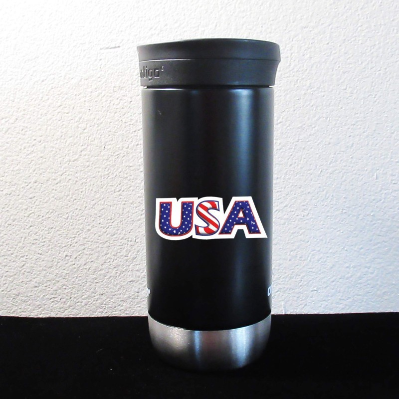 Patriotic USA Flag Letter Vinyl Stickers Red White Blue Decal Car Laptop Bottle