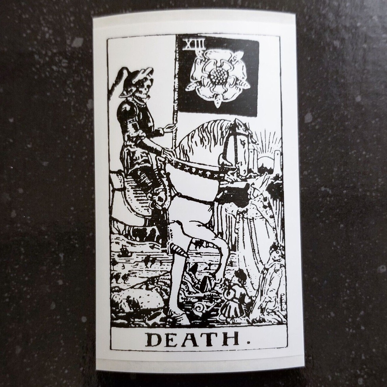 ♆ Death Tarot 4 x 2.5" Waterproof Vinyl Sticker [💪 HQ Durability!] Decal Magick