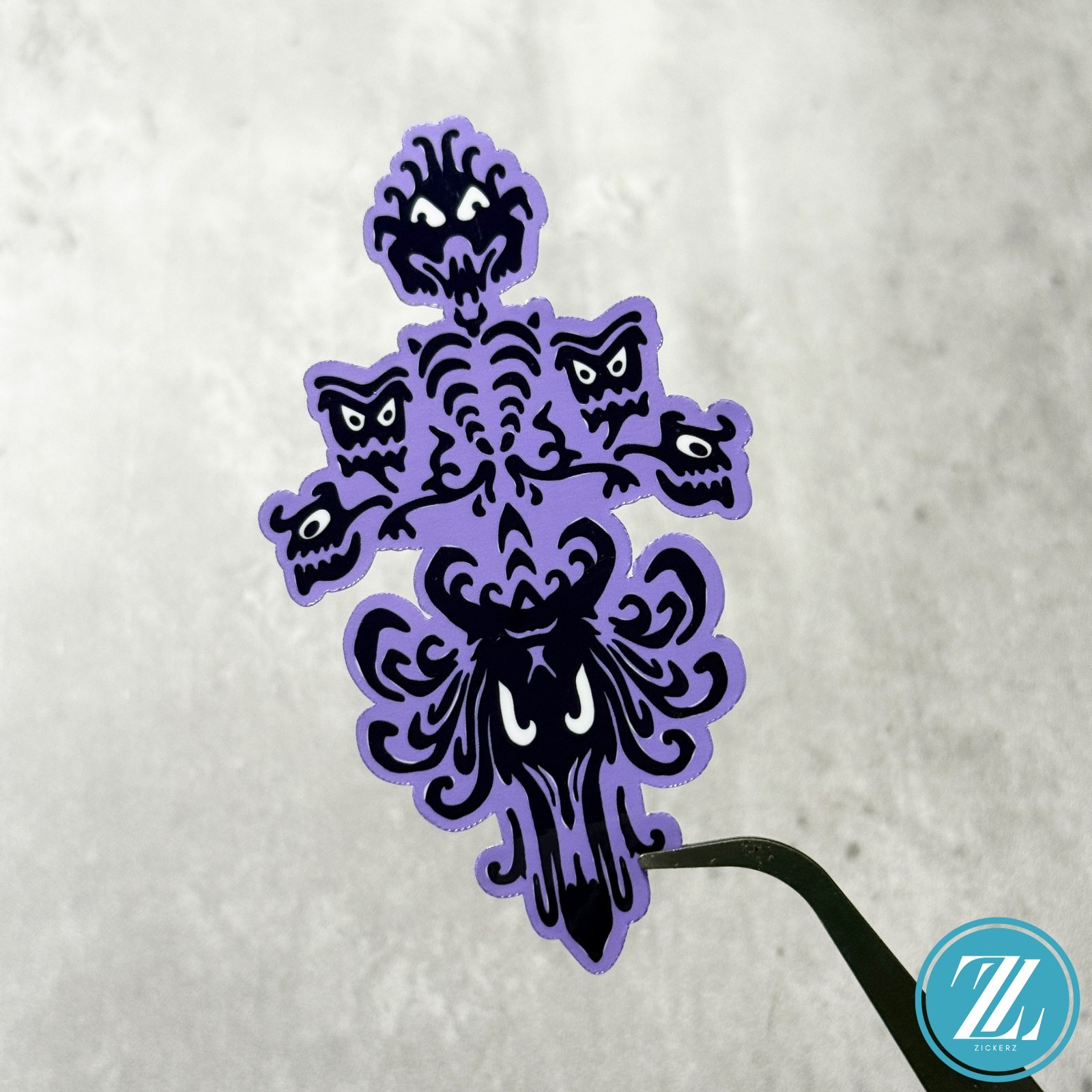 Disney Haunted Mansion Sticker Purple Wallpaper Motif