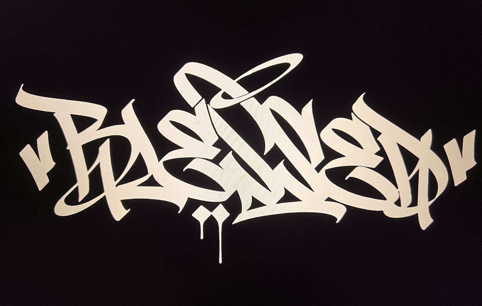 "Blessed" Vinyl Decal Sticker (Graffiti BOMBATOMIK) 8.7" X 4”.