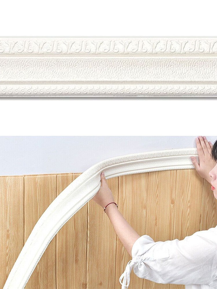 Foam Molding Trim Wallstick Home Anti-collision Decals Skirting Border