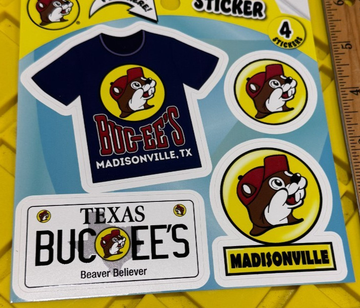 Logo Buc-ee's Stickers Bucees TEXAS Shirt Madisonville License Plate Beaver