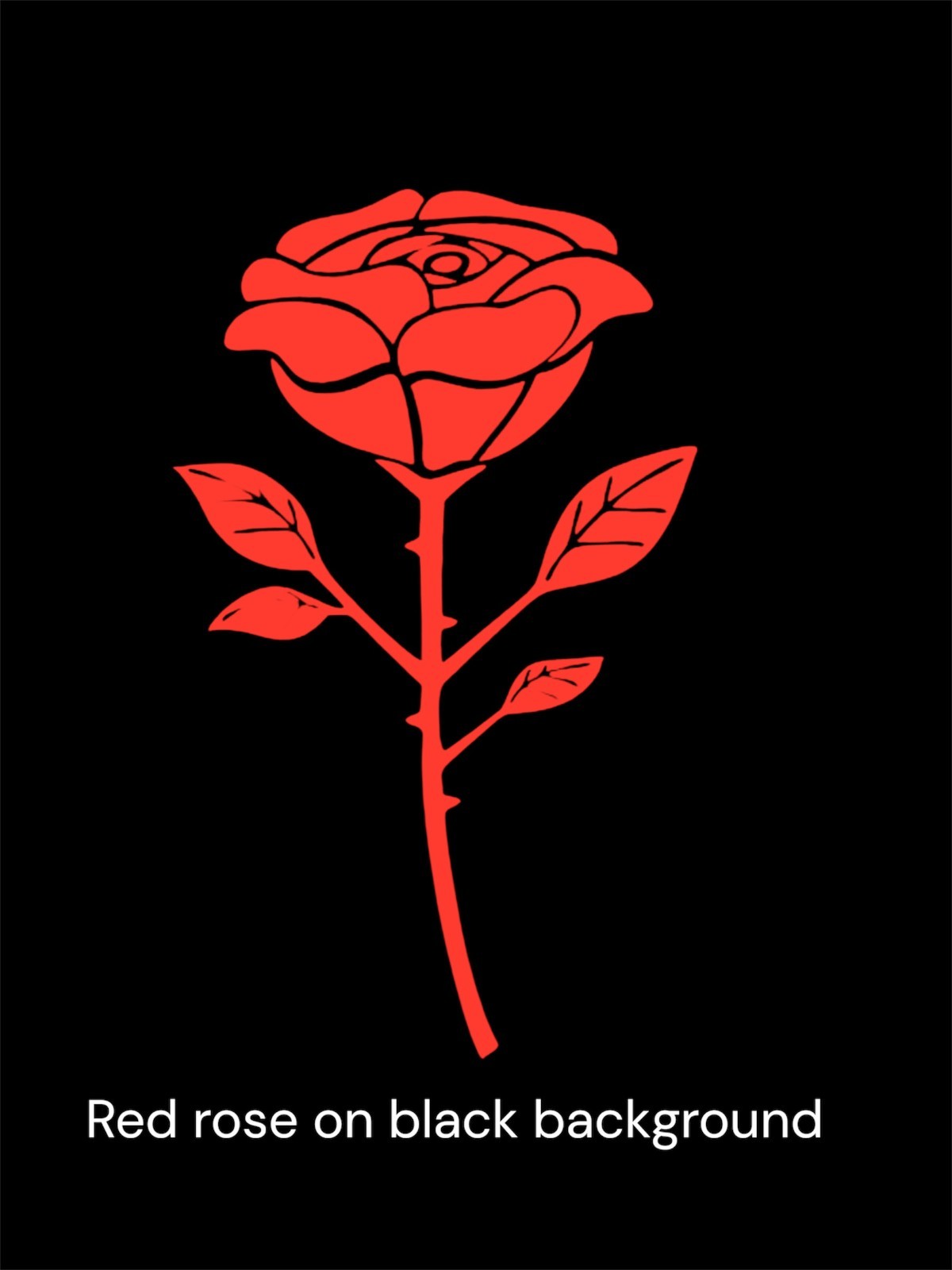 Single Rose Flower Decal for car Windows Laptops most Smooth Surfaces