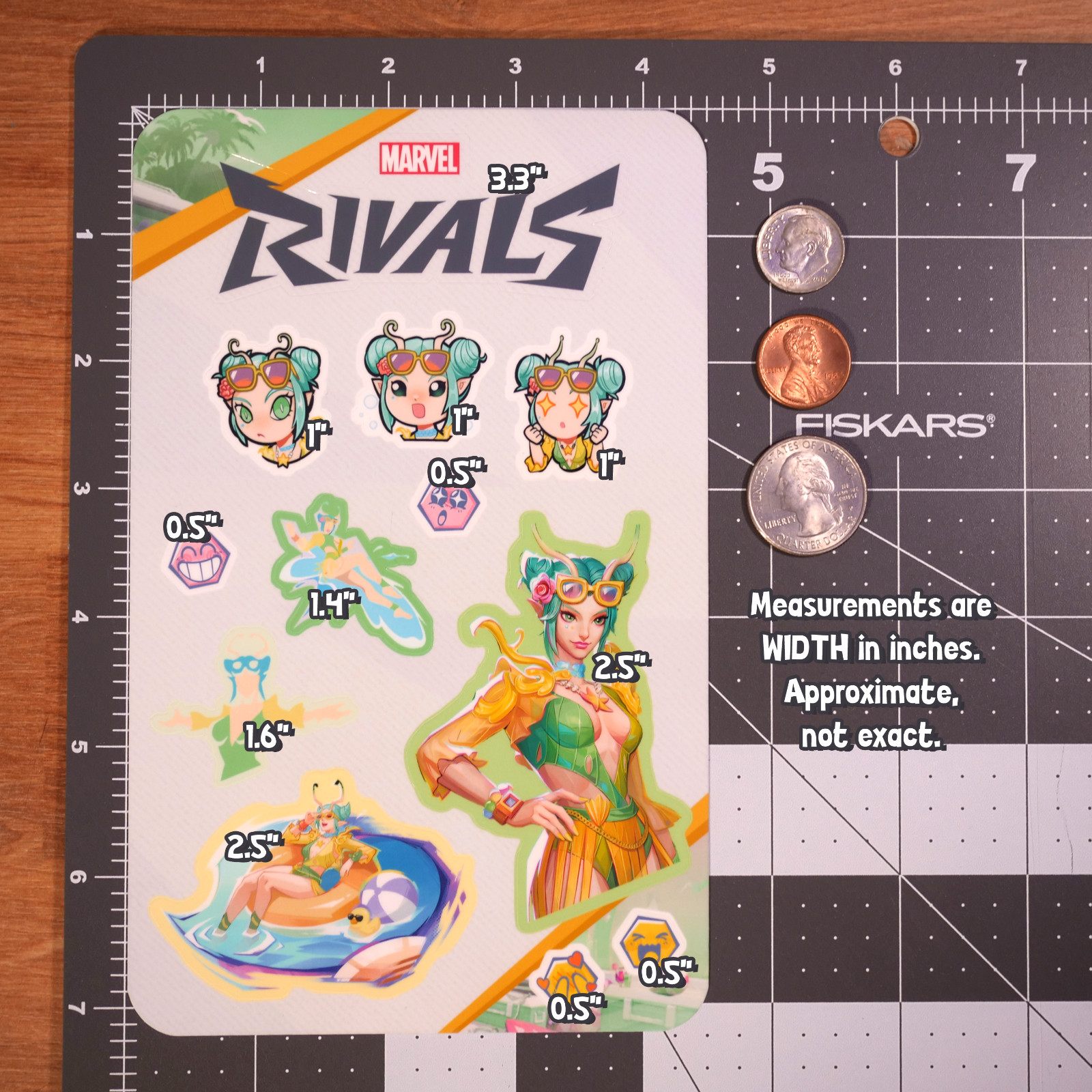 Marvel Rivals Mantis Summer Skin Sticker Sheet