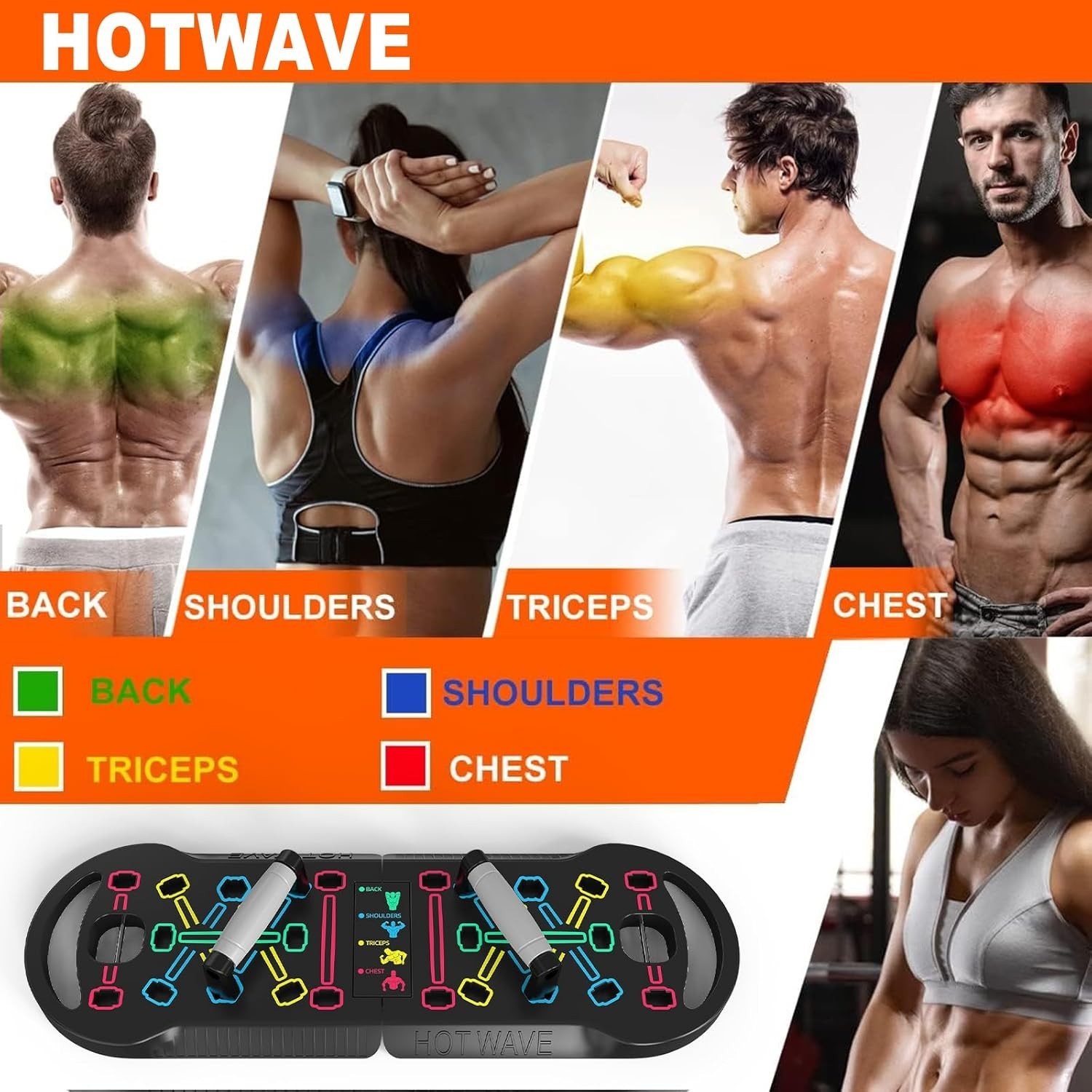 Push up Board Fitness, Portable Foldable 20 in 1 Push up Bar at Home Gym, Pushup