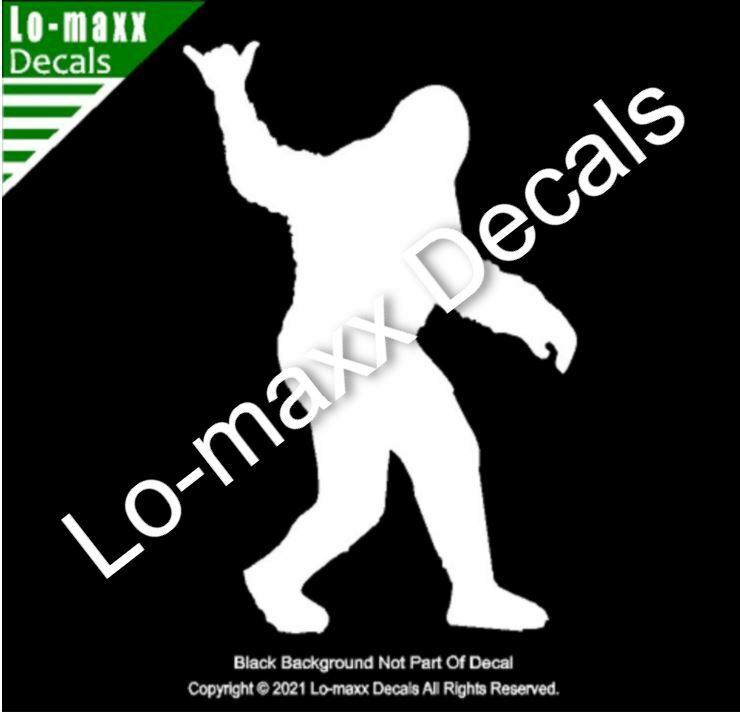 Bigfoot Hang Loose Shaka Original Art Superior Quality Die Cut Vinyl Decal