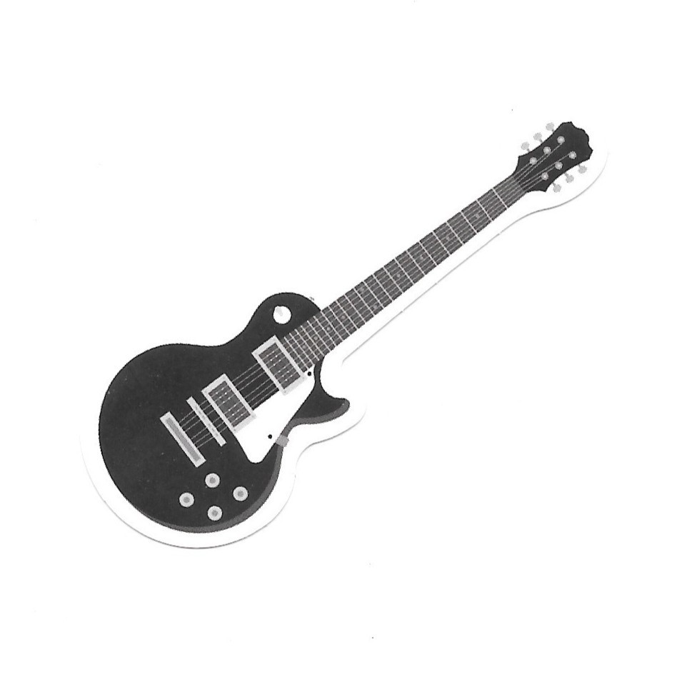 Les Paul Electric Guitar Vinyl Sticker Die Cut Decal Rock Music Musician Gear