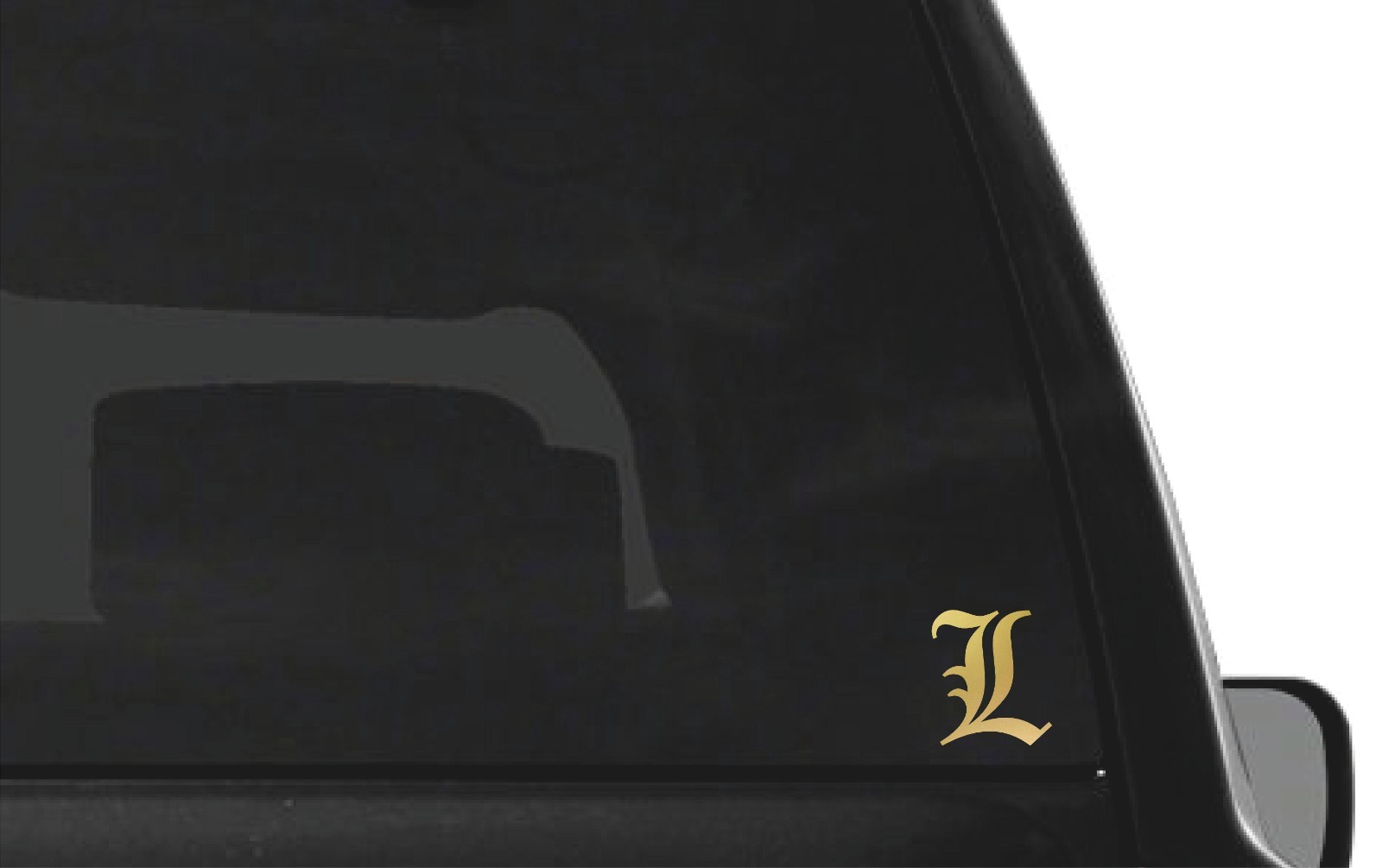 Old English L Letter Initial Vinyl Sticker Decal Monogram Diploma