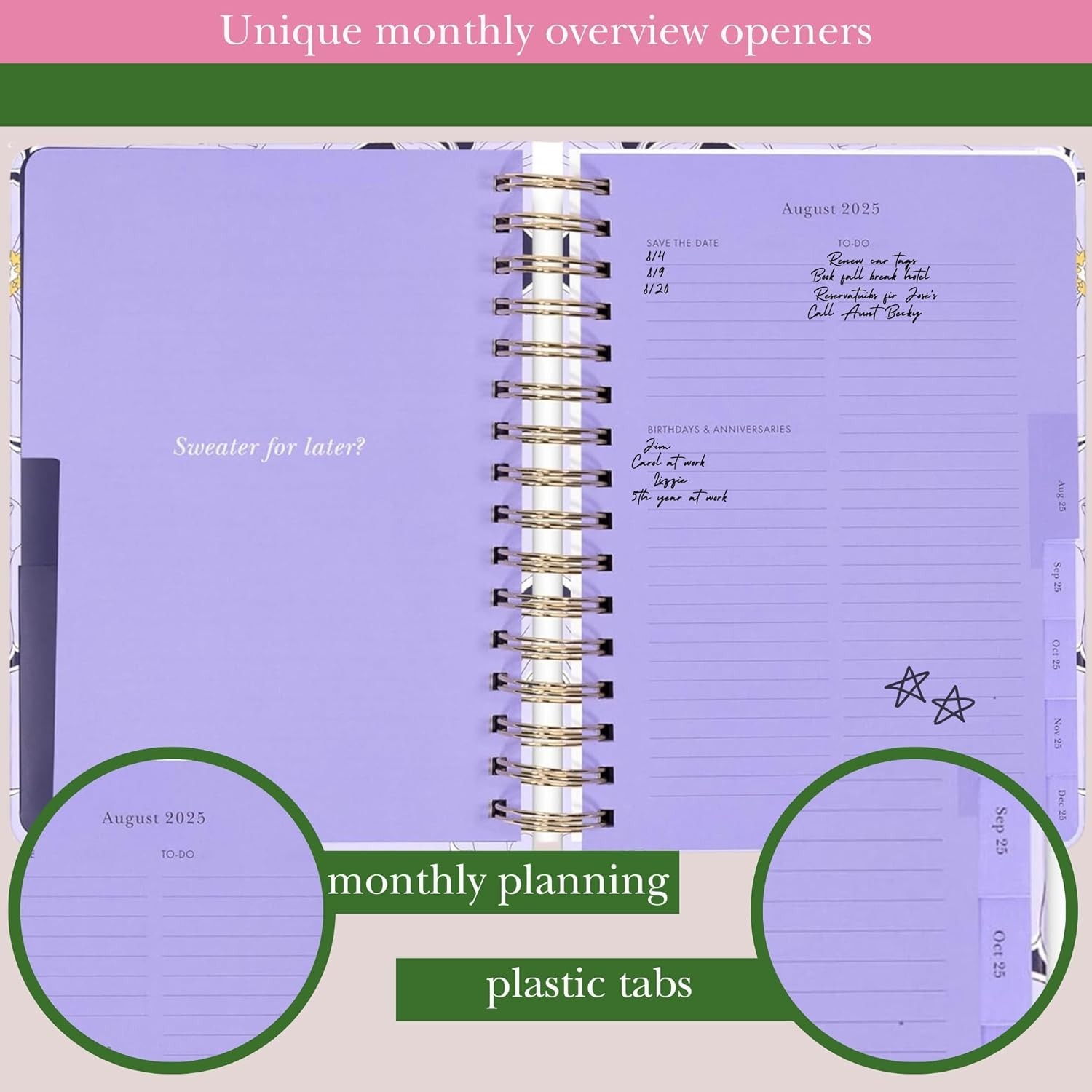 Large Monthly Planner August 2025 – December 2026, Monthly Agenda