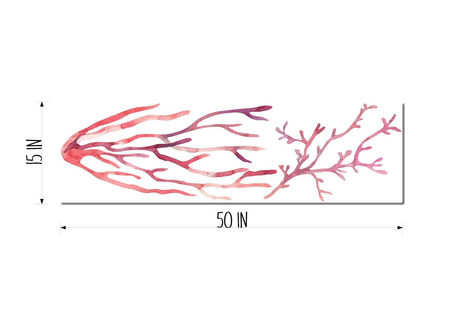 Seaweed & Coral Fabric Wall Decal Set of 9 Wall Art Stickers Ocean Nursery Decor