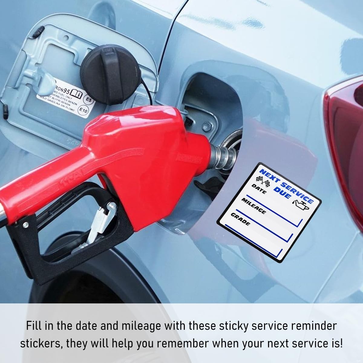 300 Pcs 2×2 Inch Oil Change Stickers Auto Windshield Service Reminder