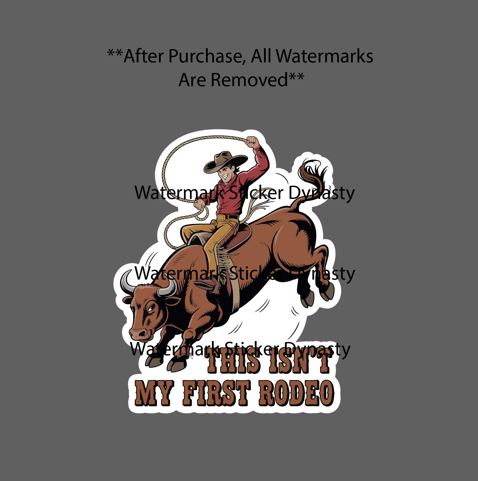 This Isn't My First Rodeo Sticker Waterproof Decal Country Bull Western Gift NEW