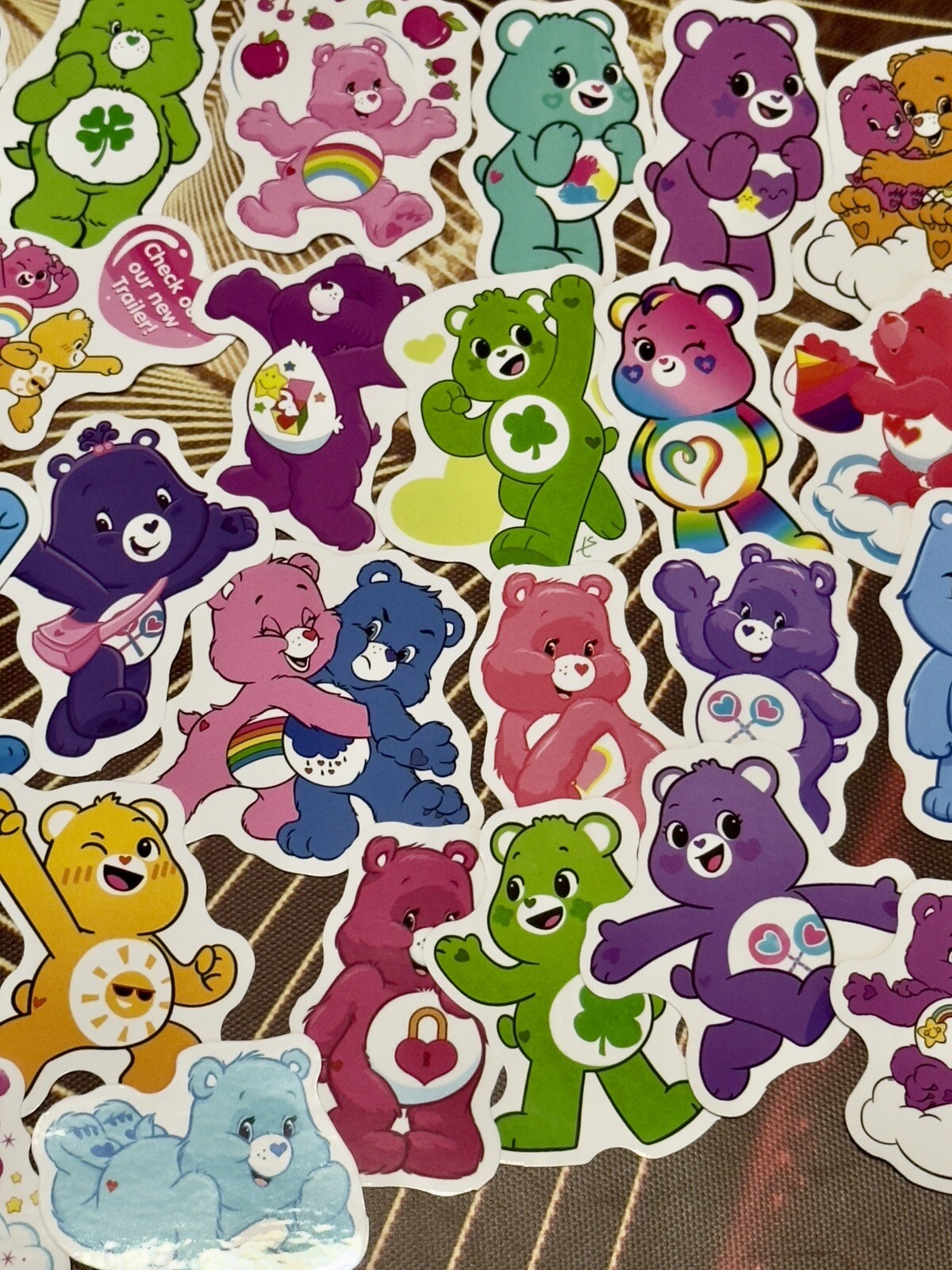 52 Pieces Bundle Pack Carebears Stickers Glossy Finish