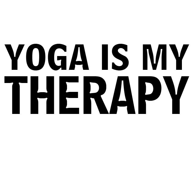 YOGA IS MY THERAPY Vinyl Decal Sticker Gym Rat Fitness Workout Gymrat Custom