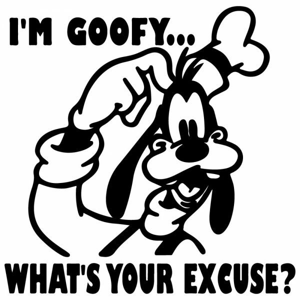 Vinyl Decal for Window – I'm Goofy, What's Your Excuse (Disney) Various Colors