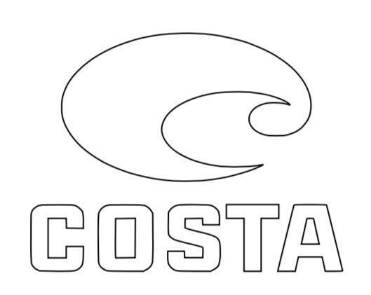 Costa Del Mar with Writing -Decal Logo Sticker
