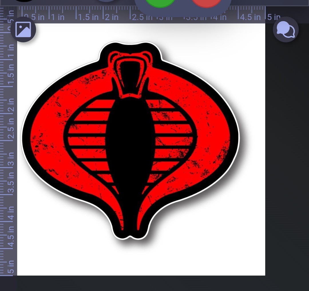 COBRA LOGO 4X4 VYNIL DIE-CUT STICKER