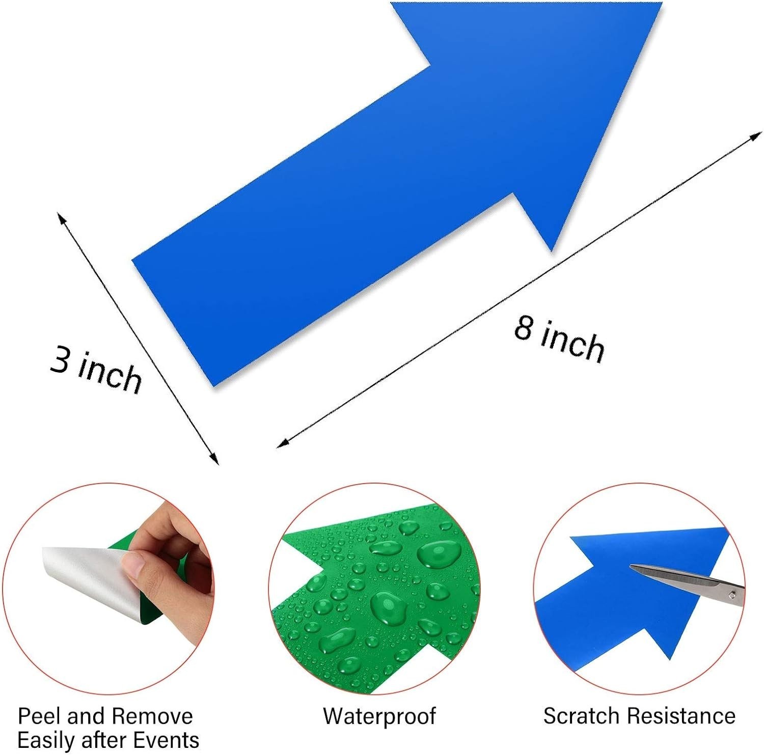40 Colorful Directional Arrow Floor Decals – Waterproof & Removable Signage